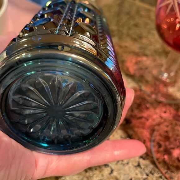 MCM Bartlett Collins Atomic Glasses and 2 Indiana Glass Blue Illuminated Glasses - Picture 4 of 16